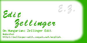 edit zellinger business card